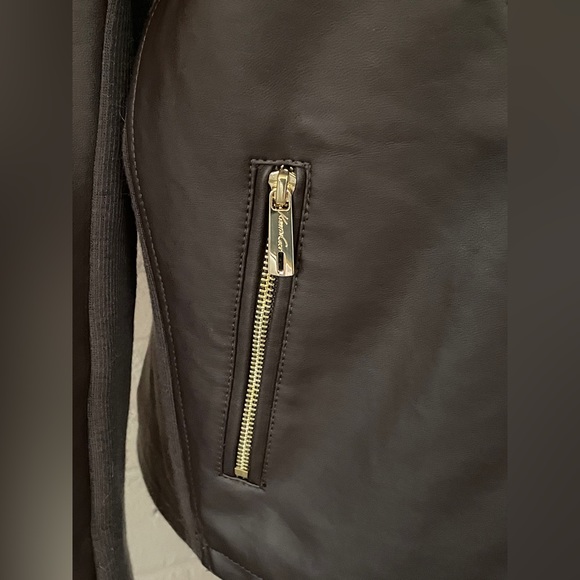 Kenneth Cole Brown Faux Leather Jacket M - Picture 4 of 12